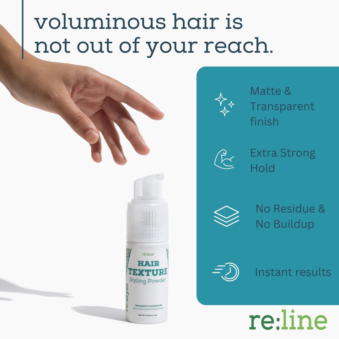 Hair Texture Styling Powder Natural Matte Hairstyle for Texturizing and Volumizing Spray Powder Root Lifting Powder for Men and Women for Straight, Curly, or Wavy Hair Mattifying and Thickening