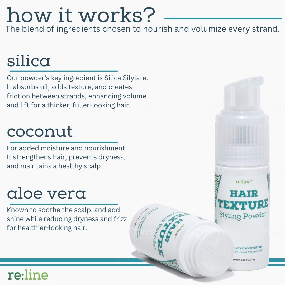 Hair Texture Styling Powder Natural Matte Hairstyle for Texturizing and Volumizing Spray Powder Root Lifting Powder for Men and Women for Straight, Curly, or Wavy Hair Mattifying and Thickening