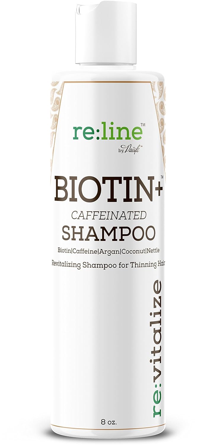 Biotin Shampoo For Hair Growth Natural Caffeine Hair Loss Treatment Shampoo For Thinning Hair Thickening DHT Blocker For Men Women Sulfate Free Safe On Color Treated Hair Coconut + Argan Oil