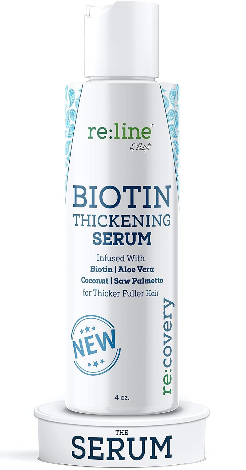 Paisle Botanics Hair Growth Serum for Hair Loss, Natural Biotin Fine Hair Thickener for Women & Men, 4 oz