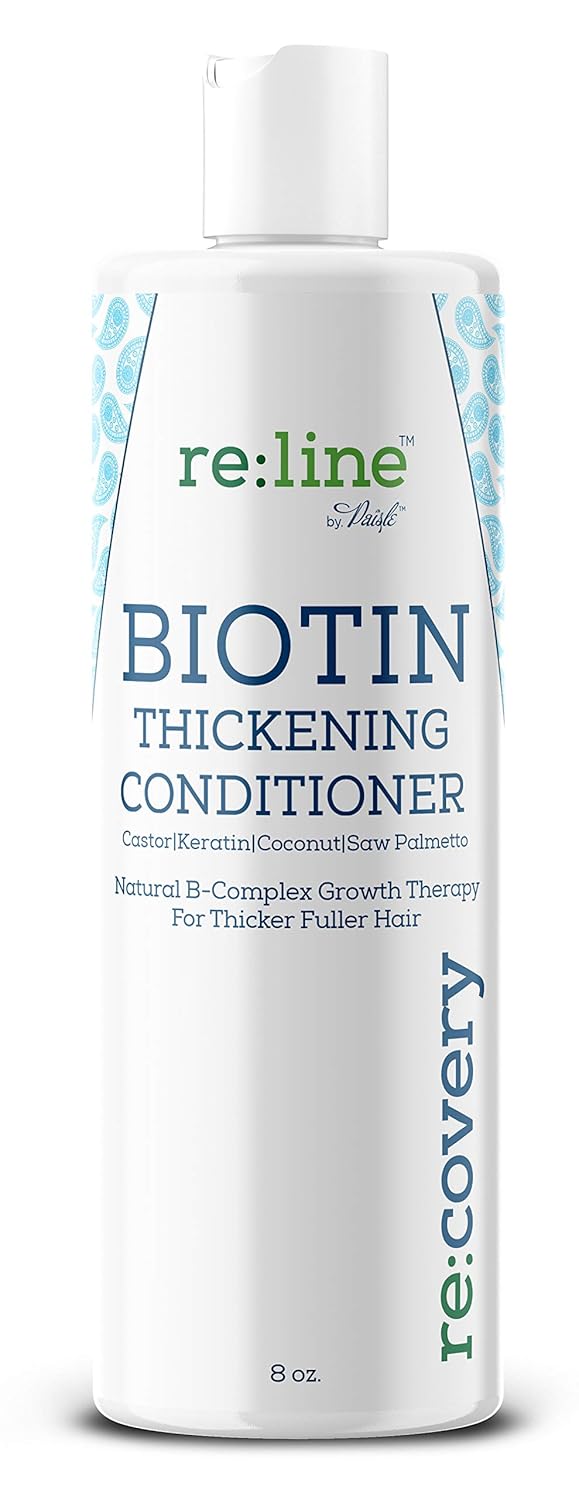 Biotin Hair Growth Conditioner for Hair Loss Natural Thickening Volume Conditioner for Fine Hair Volumizing Deep Treatment for Thinning Color Treated Hair Sulfate Free with Castor Oil for Woman & Men