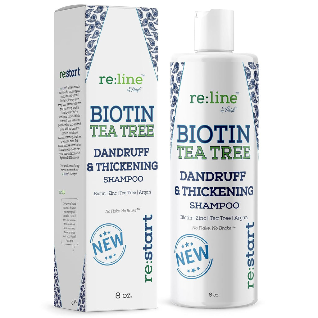 Anti Dandruff Shampoo for Men - Tea Tree Oil & Zinc Shampoo for Dandruff & Thinning Hair (8 OZ)