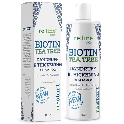 Anti Dandruff Shampoo for Men - Tea Tree Oil & Zinc Shampoo for Dandruff & Thinning Hair (8 OZ)