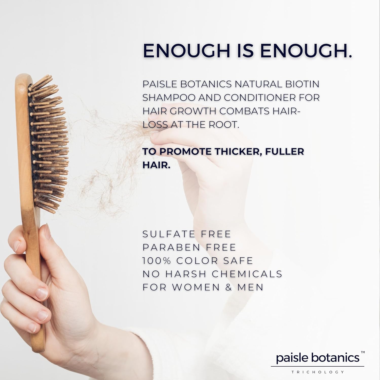 Biotin 2 in 1 Shampoo & Conditioner for Thinning Hair Treatment - Men & Women - Hair Growth Set