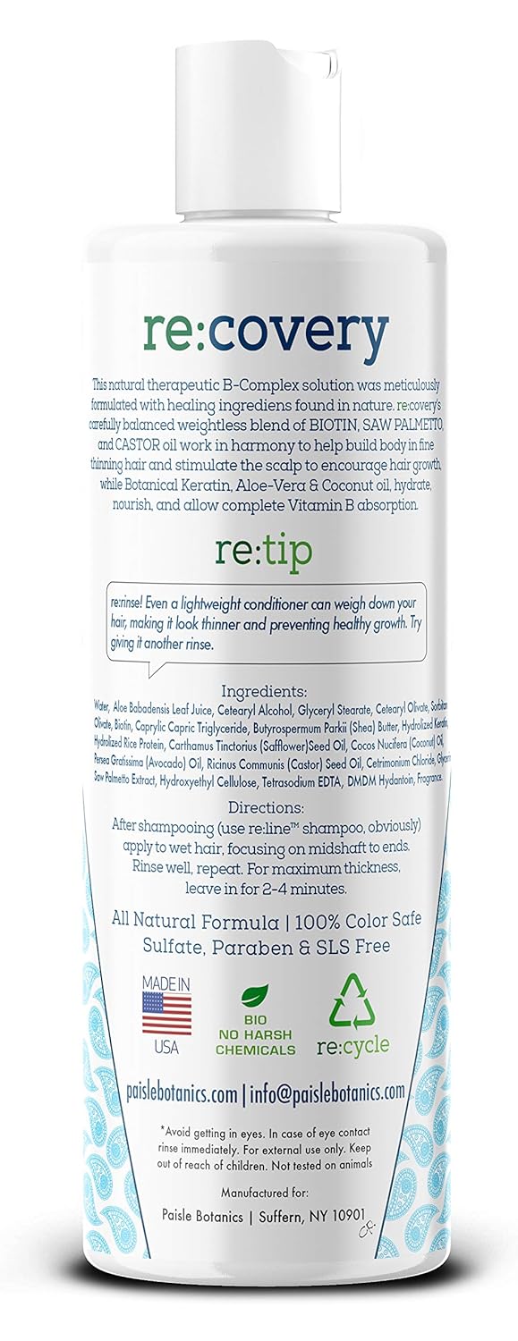 Biotin Hair Growth Conditioner for Hair Loss Natural Thickening Volume Conditioner for Fine Hair Volumizing Deep Treatment for Thinning Color Treated Hair Sulfate Free with Castor Oil for Woman & Men